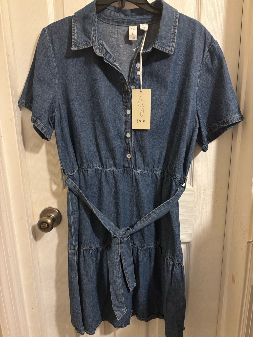 NWT Joie Denim Shirt Tiered Dress in Large